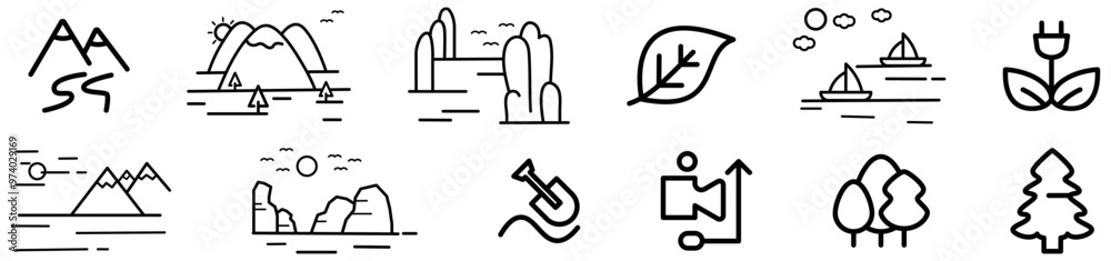 Nature Landscape Icons Set.eps Nature Landscape Icons Set.eps