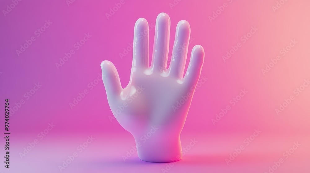 Dynamic 3D High-Five Gesture Icon with Simple Design Dynamic 3D High-Five Gesture Icon with Simple Design