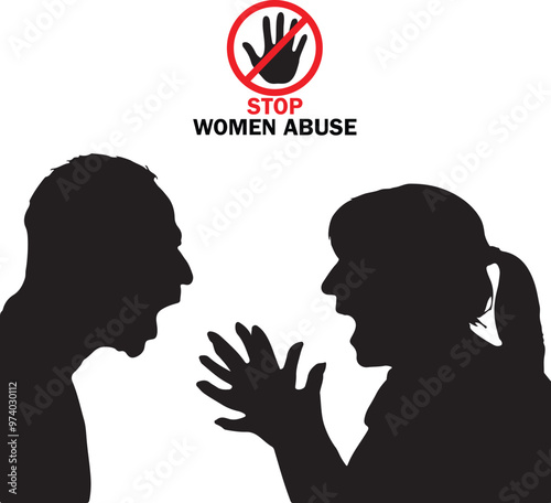 Stop Child Abusing Shilhouette