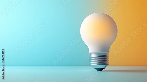 Illuminate Your Space 3D Smart Light Bulb Icon with Sleek Design