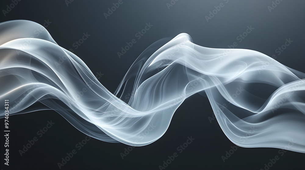 Delicate, flowing smoke trails twisting into intricate, abstract forms, with smooth curves and subtle gradients of gray, giving a sense of mystery and elegance against a dark background Delicate, flowing smoke trails twisting into intricate, abstract forms, with smooth curves and subtle gradients of gray, giving a sense of mystery and elegance against a dark background