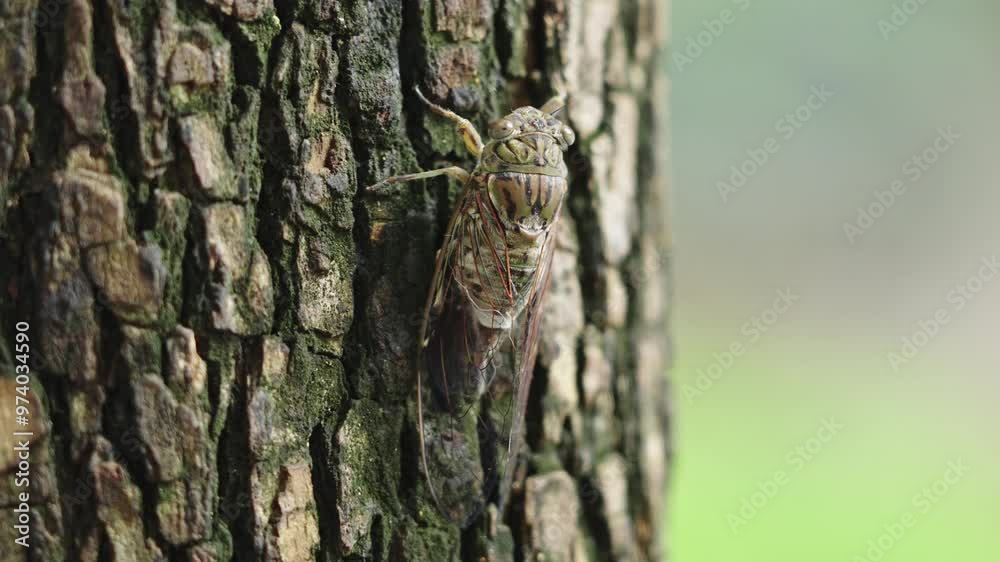 Small cicada ,green cicada on the tree. Small cicada ,green cicada on the tree.