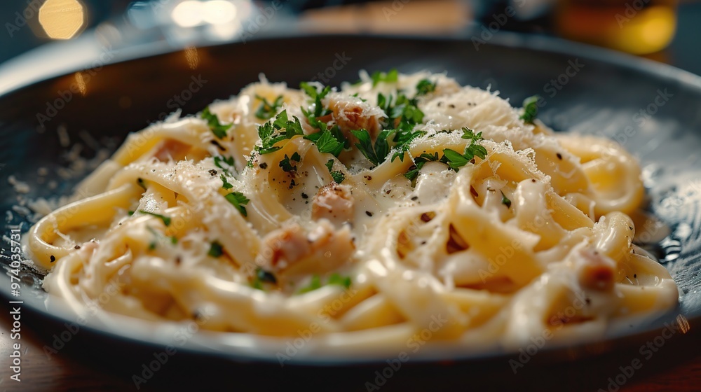 Creamy Fettuccine Pasta Dish Creamy Fettuccine Pasta Dish