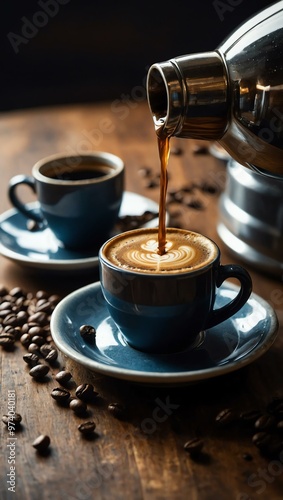 coffee pouring into a mug.