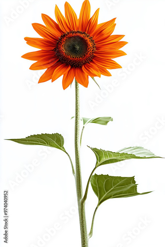 Sunflower isolated on white background.