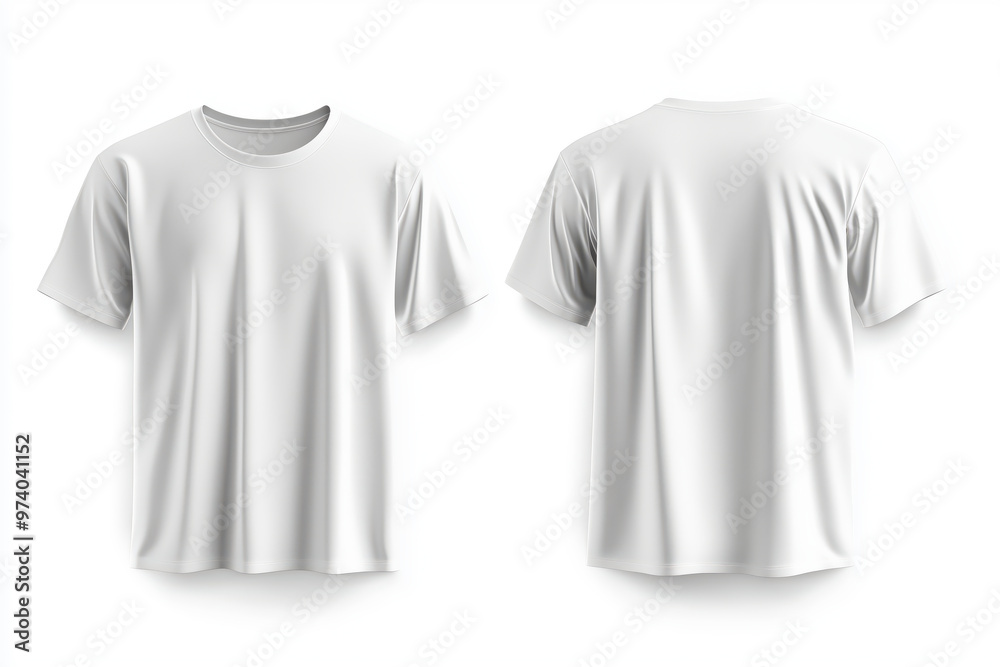 White T-Shirt isolated on white background. White T-Shirt isolated on white background.