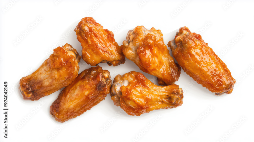 Chicken wing isolated on white background. Chicken wing isolated on white background.