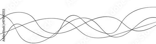 abstract wavy background with black wavy lines. black wave background. suit for banner, cover, poster, flyer, AI technology, digital, communication, 5G, science, music. vector illustration