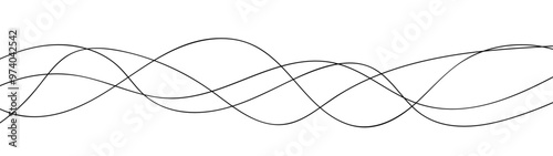 abstract wavy background with black wavy lines. black wave background. suit for banner, cover, poster, flyer, AI technology, digital, communication, 5G, science, music. vector illustration
