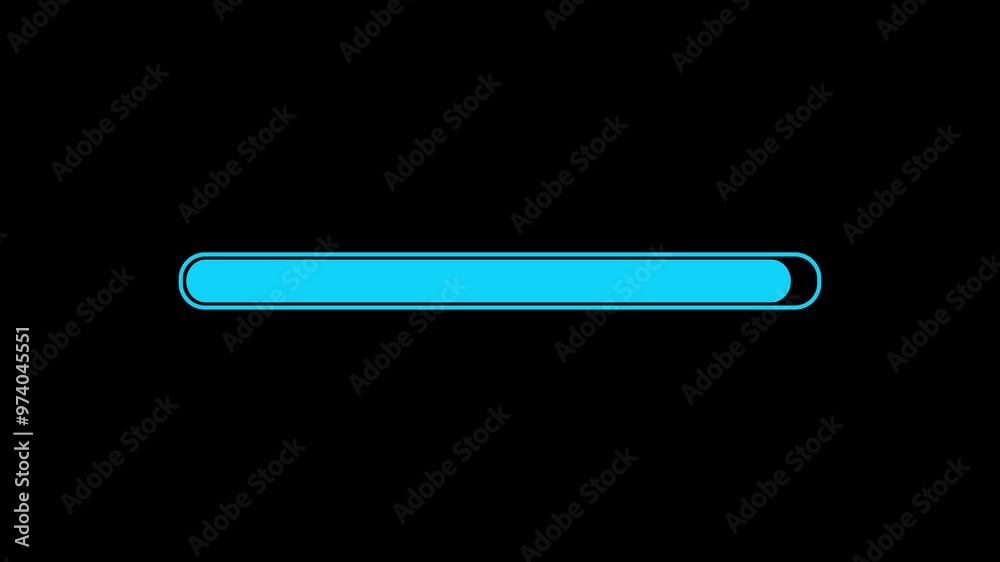 Loading icon animation by cyan color neon on black background. Loading icon animation by cyan color neon on black background.