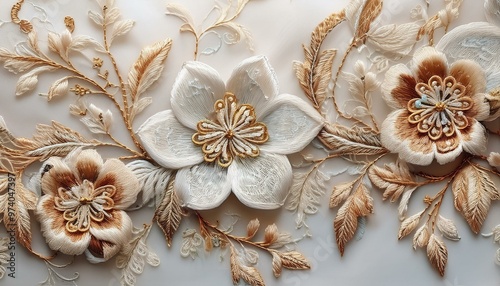 Add charm to accessories with floral embroidery.  