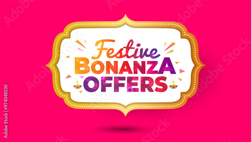 Festive bonanza offers sale, shopping concept for Navratri, diwali and dandiya festival.