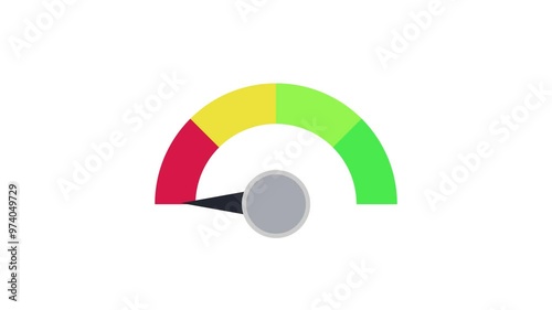 Progress measuring meter animated video 4k looping