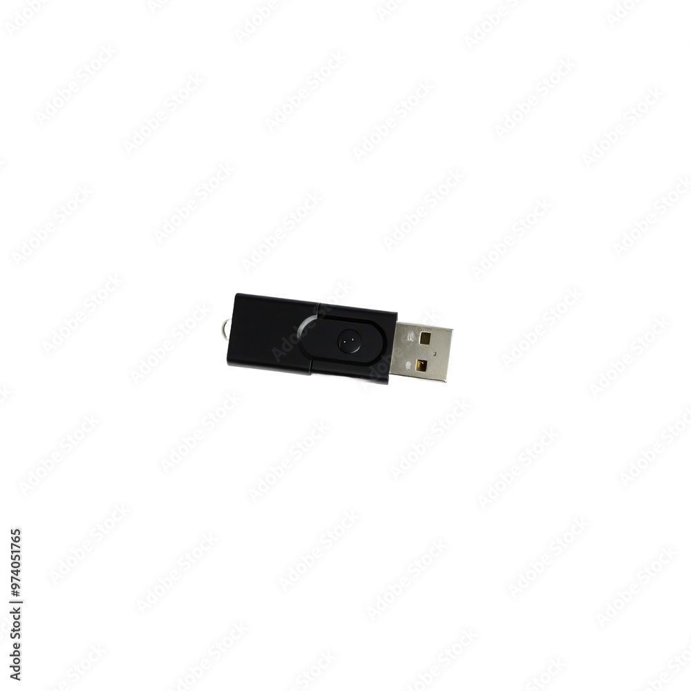 Clé USB noire isolée Clé USB noire isolée