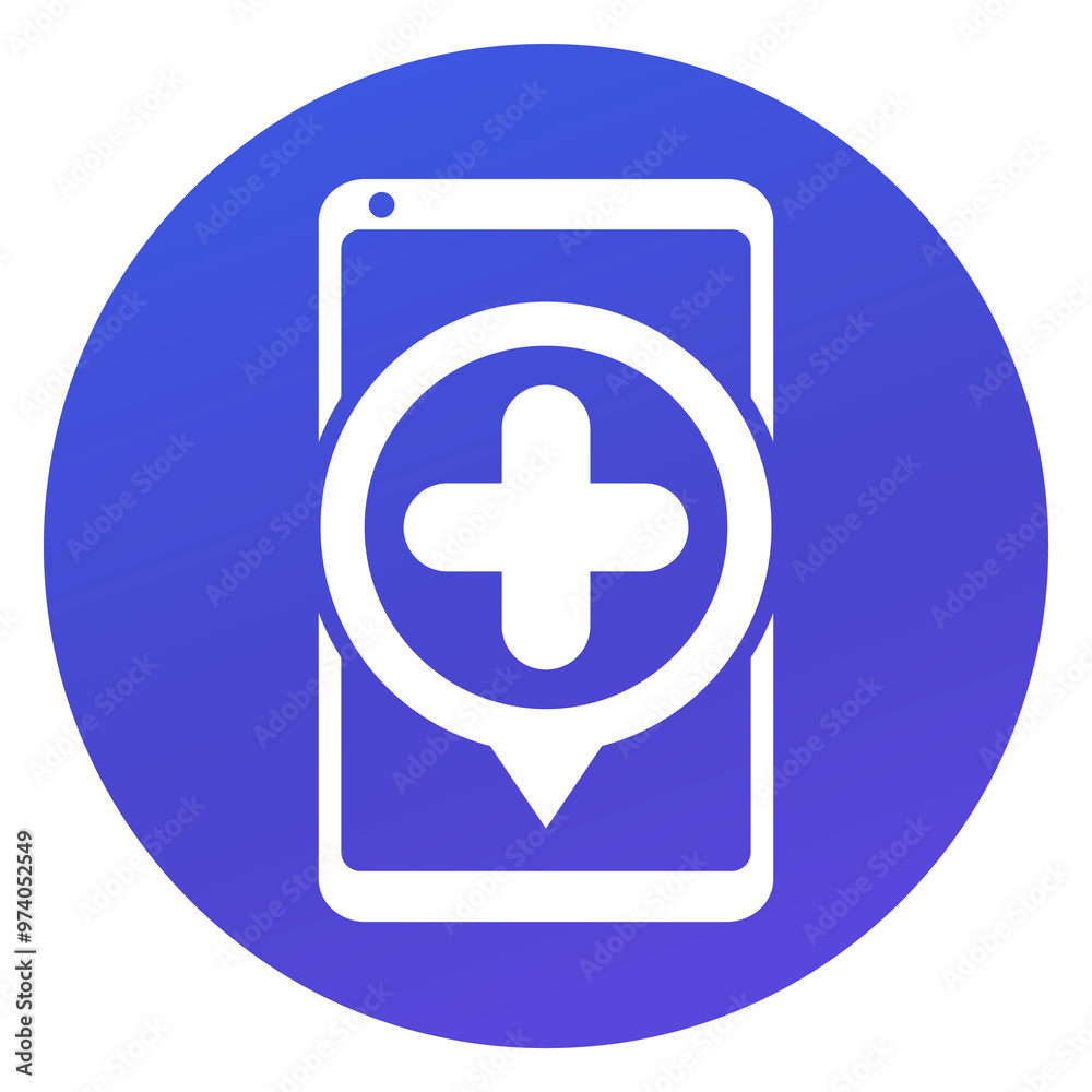 Telemedicine, online consultation, medical app icon Telemedicine, online consultation, medical app icon
