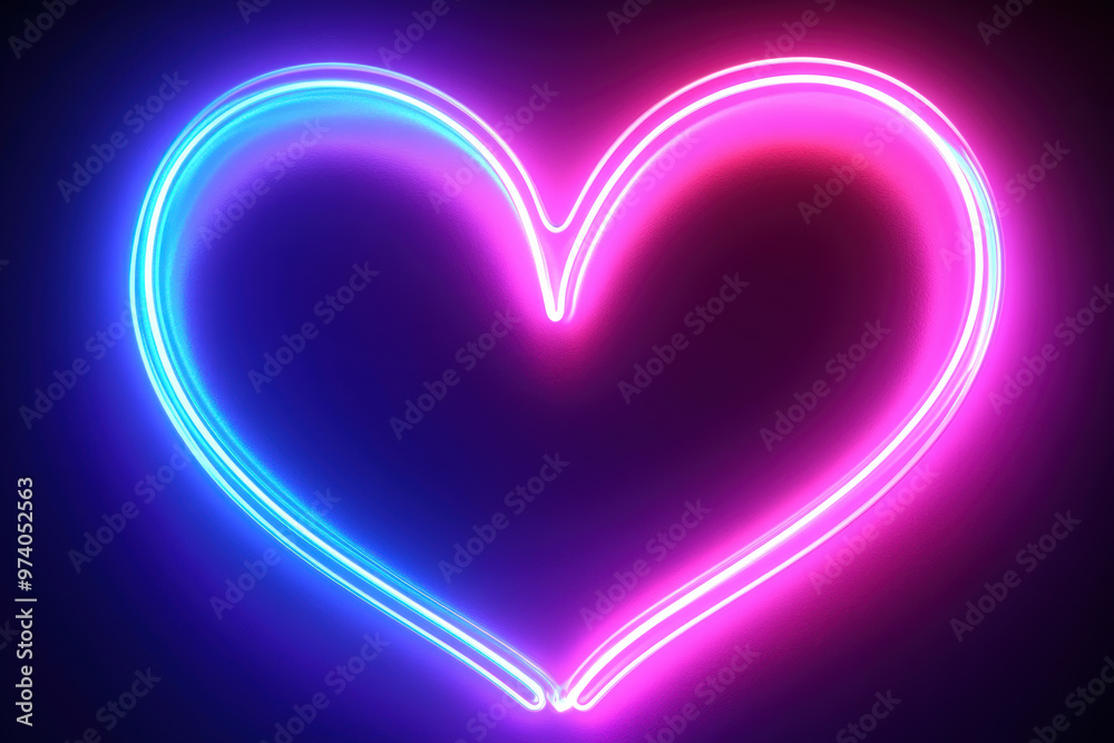 Speeding Neon Lines Shaping a Heart Speeding Neon Lines Shaping a Heart