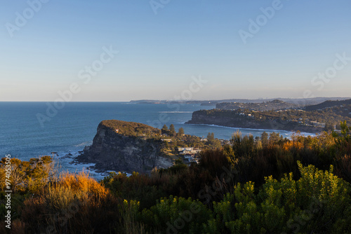 Photography Cliff and ocean view of Northern Beaches area, Sydney, Australia.
