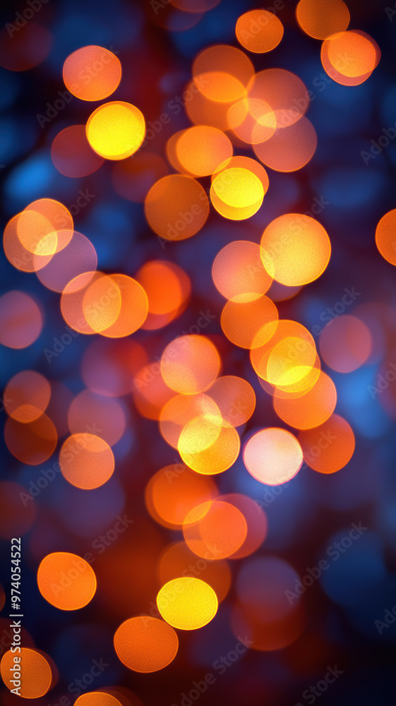 Stunning Christmas Lights Bokeh on Blue Background Stunning Christmas Lights Bokeh on Blue Background