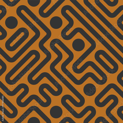 Seamless geometric pattern of perpendicular lines. Geometric background. Template for interior design, covers, panels, packaging and creative ideas