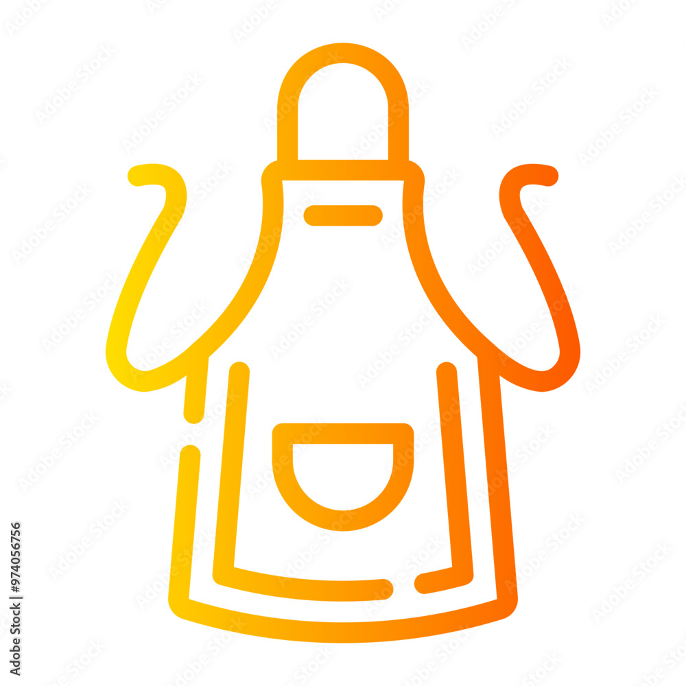 apron Line Gradient Icon apron Line Gradient Icon