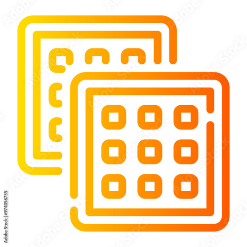 waffles Line Gradient Icon