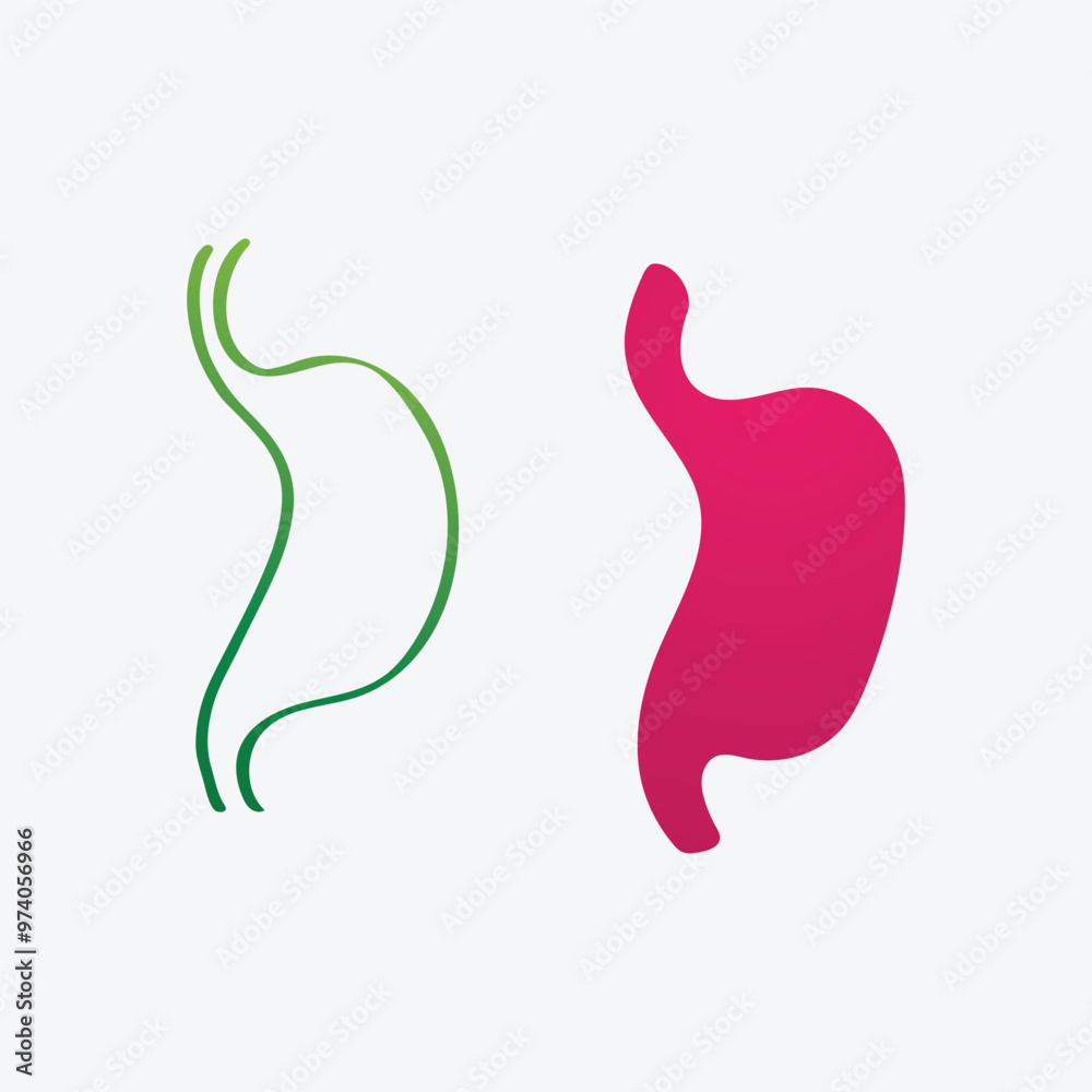Obraz premium stomach care icon designs