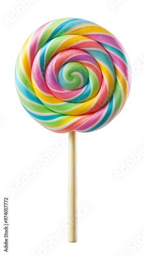 Rainbow Lollipop Candy Close-Up