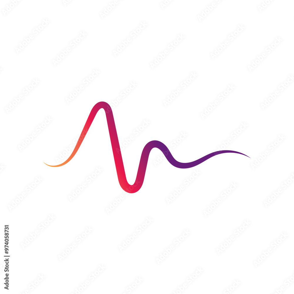 Sound waves logo line vector Sound waves logo line vector
