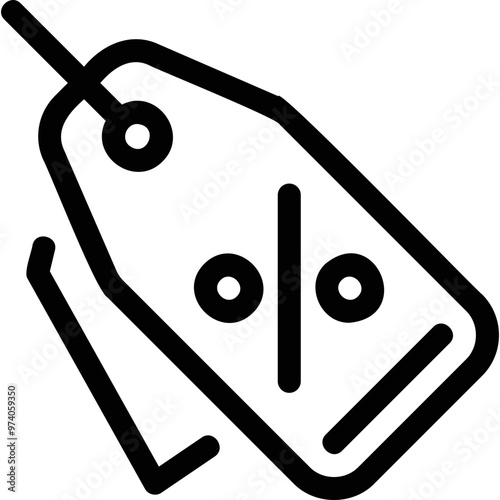 Simple vector icon tag, discount