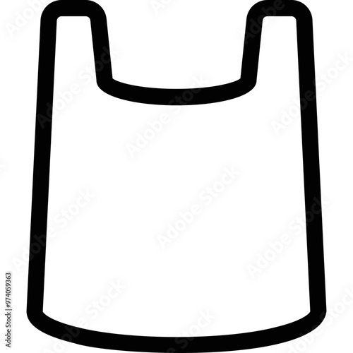 Simple vector icon plastic bag
