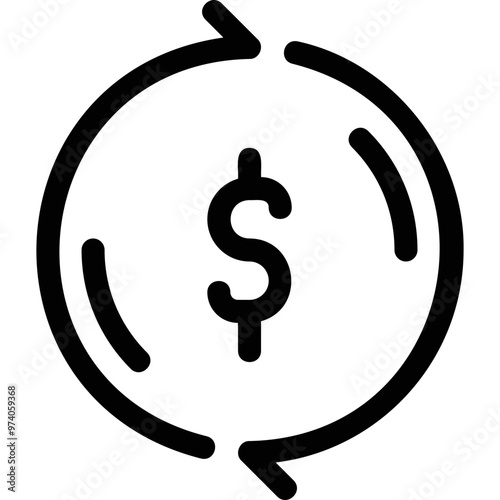 Simple vector icon exchange rate update