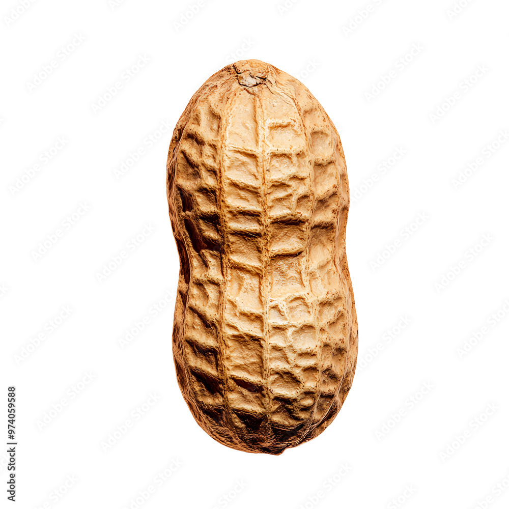 Close-up of a peanut in its shell, showcasing its intricate texture. Close-up of a peanut in its shell, showcasing its intricate texture.