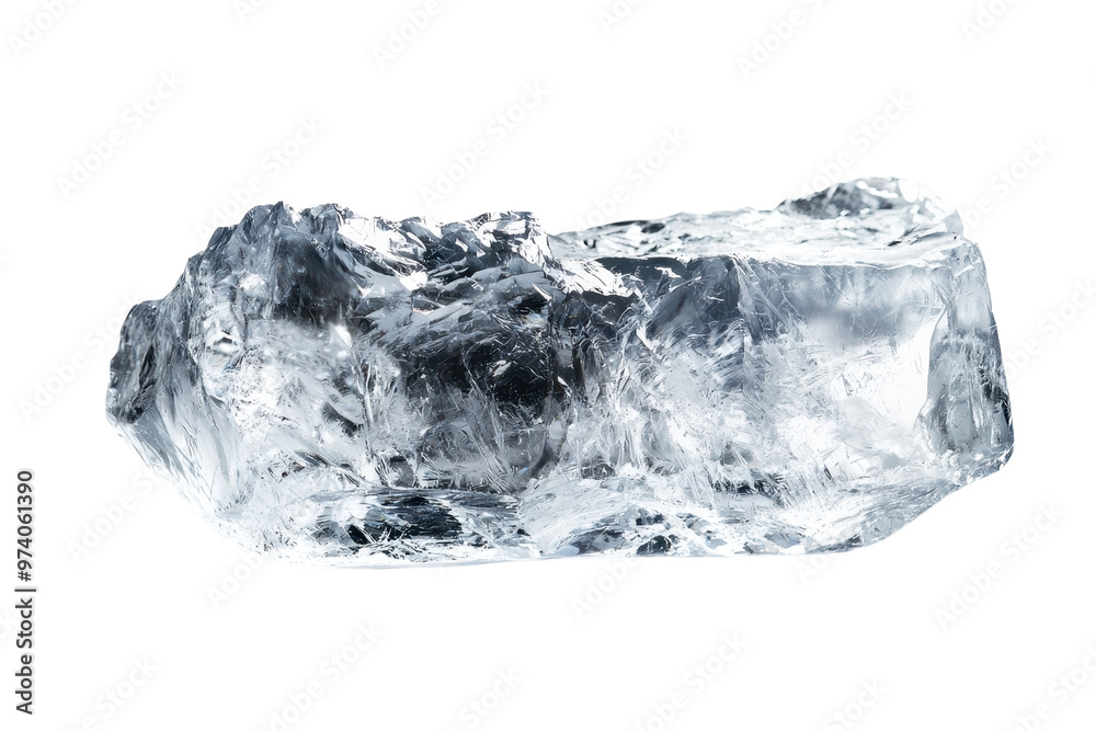 High-resolution image of a large, reflective ice block showcasing intricate, clear textures, perfect for winter-themed designs and advertisements. High-resolution image of a large, reflective ice block showcasing intricate, clear textures, perfect for winter-themed designs and advertisements.
