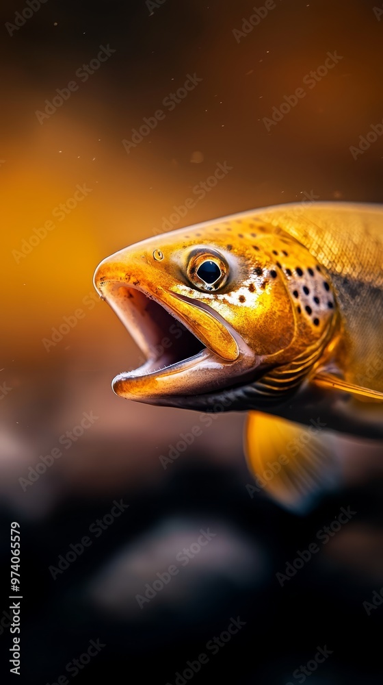 Fototapeta premium A fish with its mouth widely open