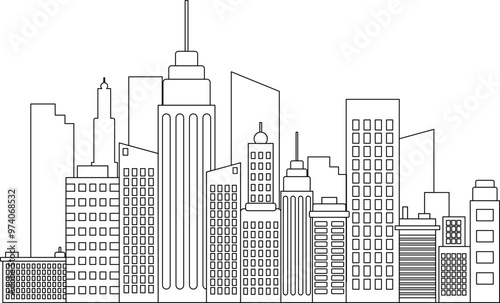 City Building Icon Outline