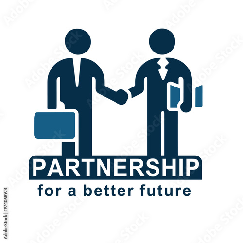 Partnership and trust concept. Business people shaking hands. Vector illustration