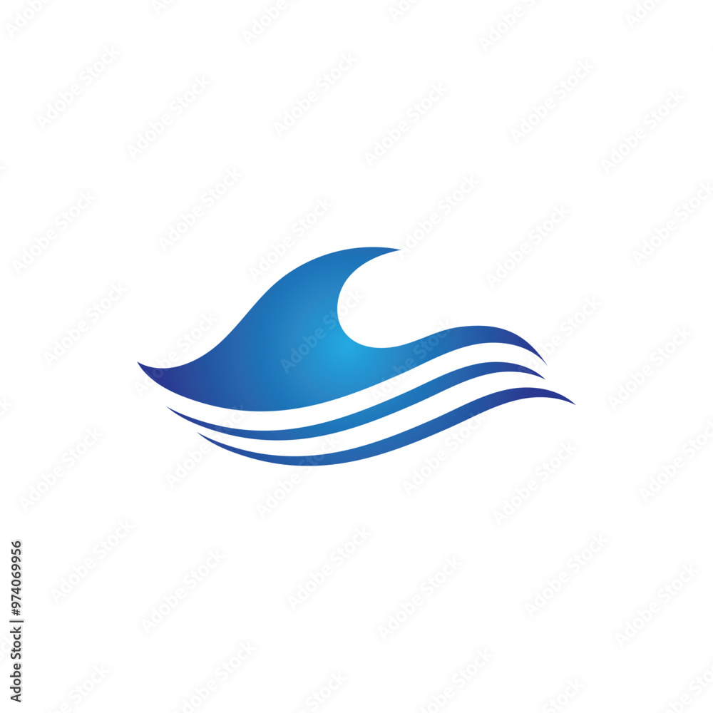 Water wave icon vector Water wave icon vector