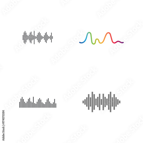 Sound waves vector illustration