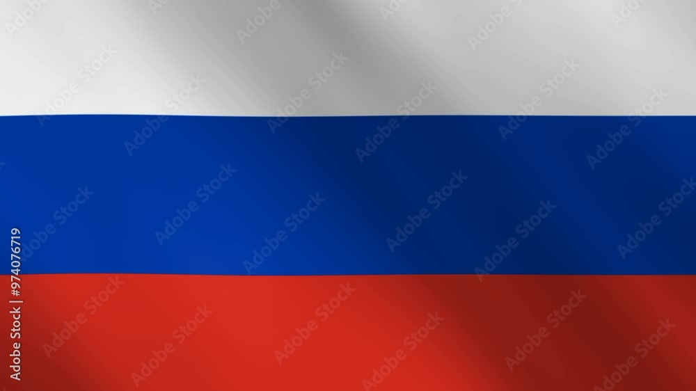 Russian flag waving animation. Russia country flag. Russian flag waving animation. Russia country flag.