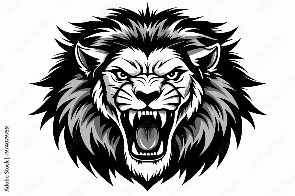 lion head vector