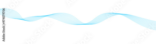 abstract blue line wave background. light lines wavy flowing dynamic in blue colors isolated on white background. AI technology, digital, communication, 5G, science, music. vector illustration