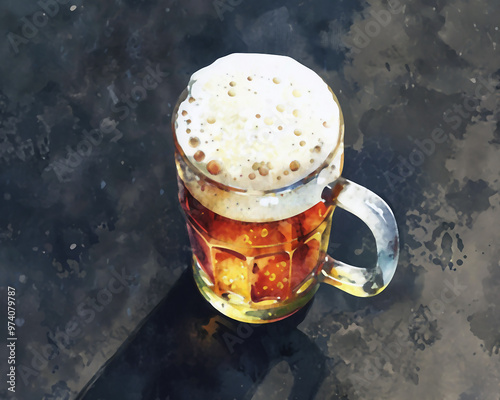 leckeres schaumiges Bier im Glas  photo