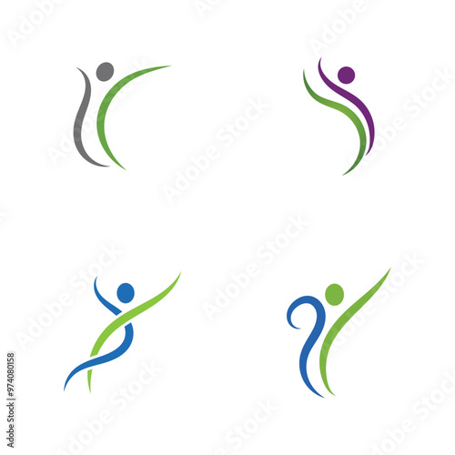 Human character logo sign