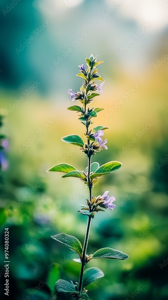 flowers up front, background blurred with grass and blooms flowers up front, background blurred with grass and blooms