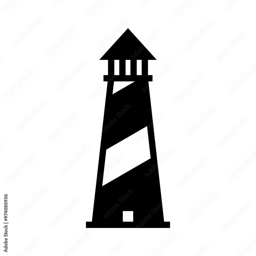 Lighthouse silhouette icon with simple and modern design Lighthouse silhouette icon with simple and modern design