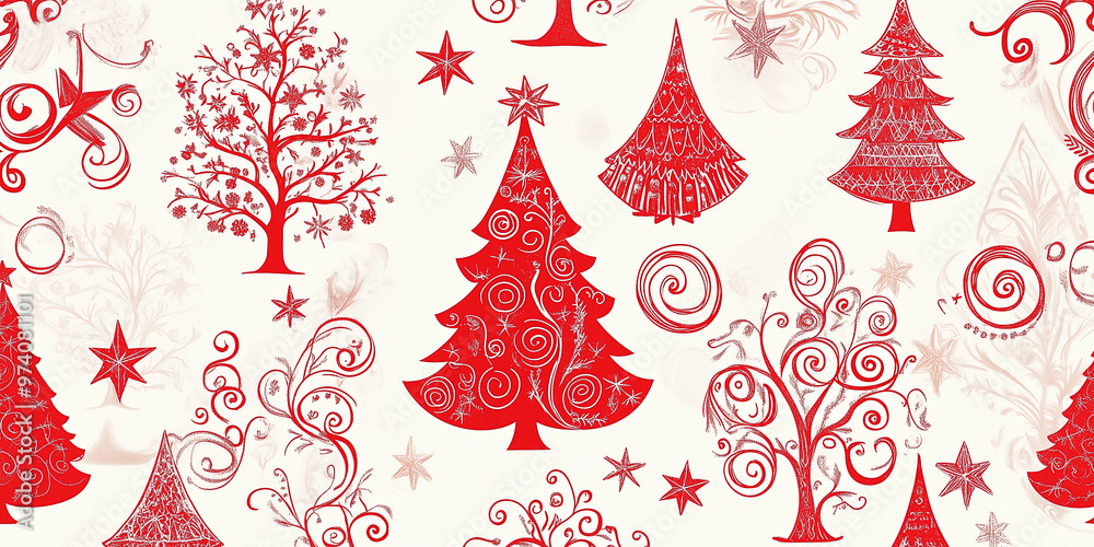 Weihnachtsbaum Deko Geschenkpapier Postkarte Hintergrund Banner für Webseite