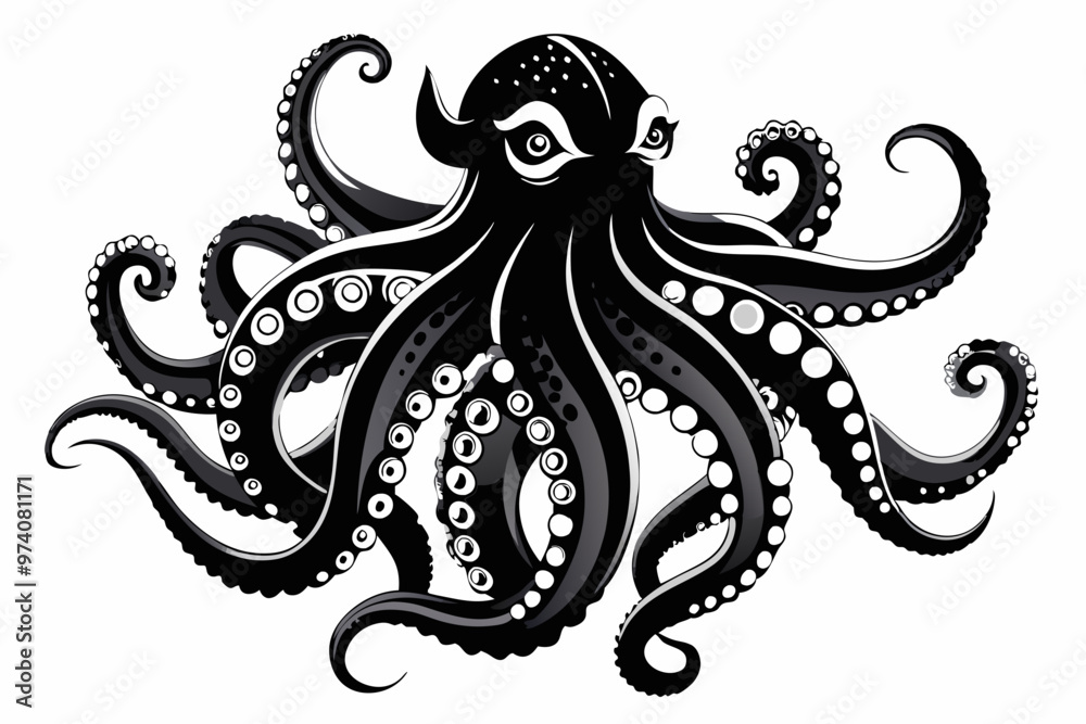 black and white octopus black and white octopus