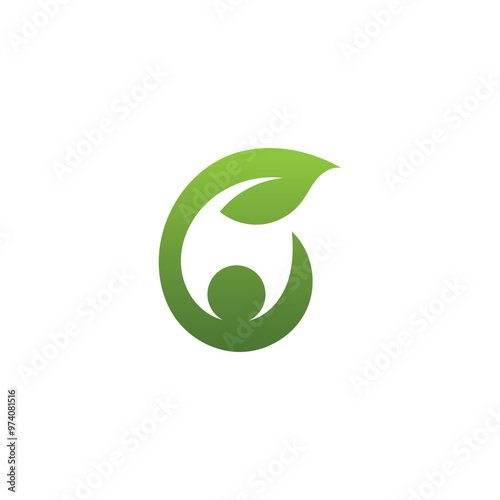 Fun people character logo sign