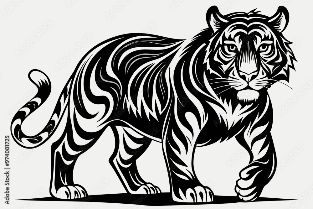black and white tiger vector black and white tiger vector