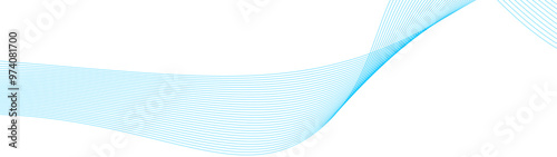 abstract blue line wave background. light lines wavy flowing dynamic in blue colors isolated on white background. AI technology, digital, communication, 5G, science, music. vector illustration